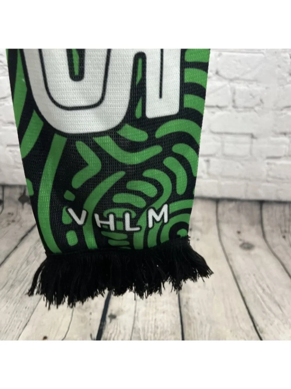Austin FC Green Black Los Verdes Hasta La Muerte Football MLS Soccer Scarf 54”
